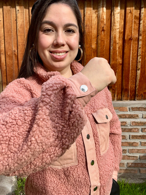 Chaqueta Corderito Palo Rosa