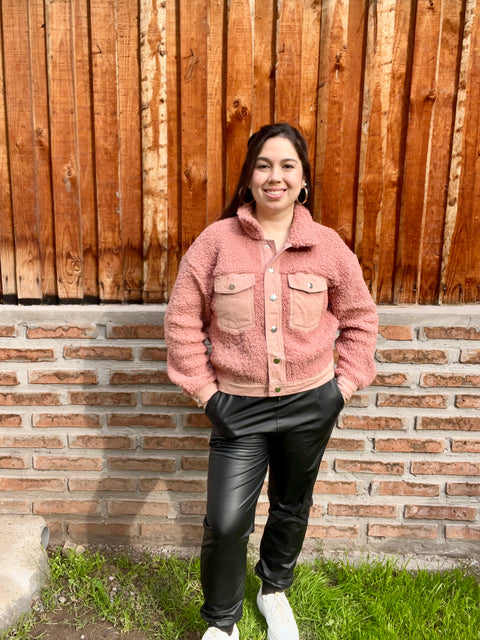 Chaqueta Corderito Palo Rosa