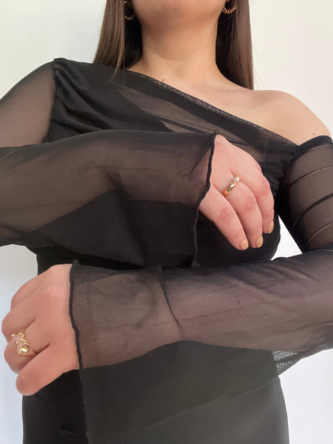Blusa Asimétrica Negro