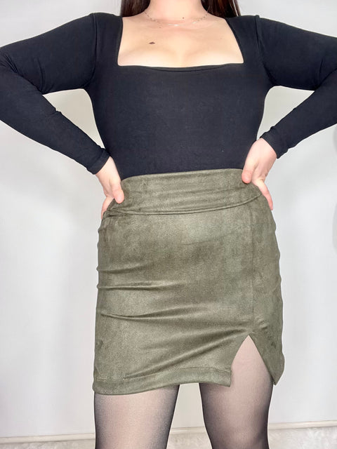 Falda Corte V Verde Militar