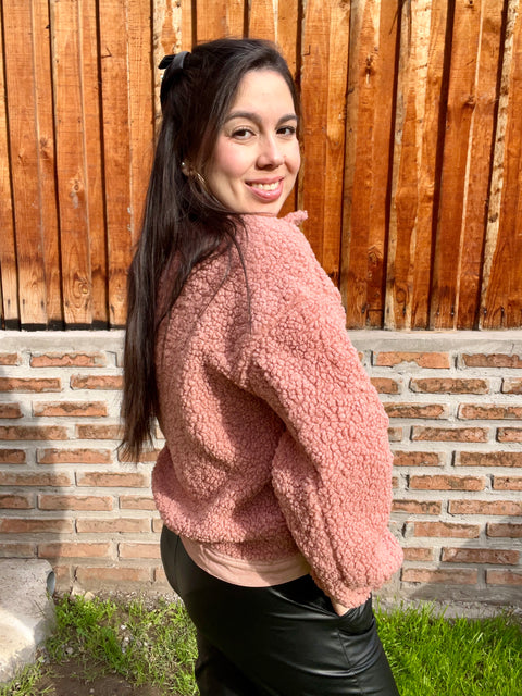Chaqueta Corderito Palo Rosa