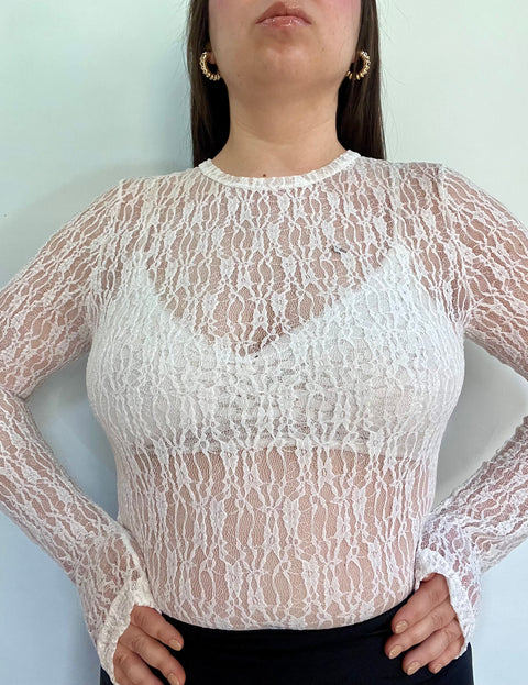 Body Encaje Primavera Blanco