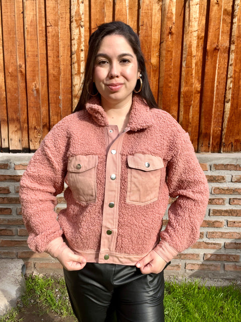Chaqueta Corderito Palo Rosa