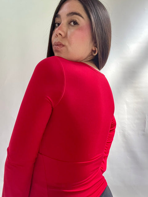 Polera Cruzada Campanada Roja