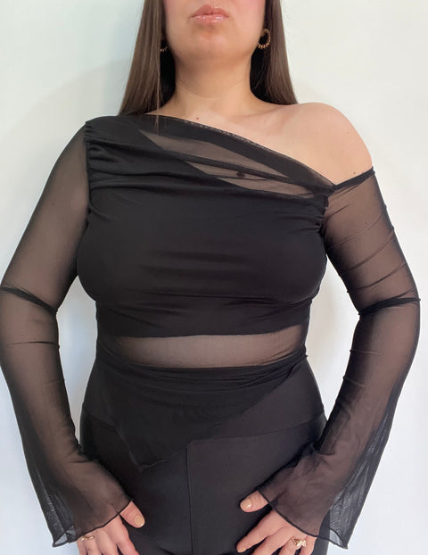 Blusa Asimétrica Negro