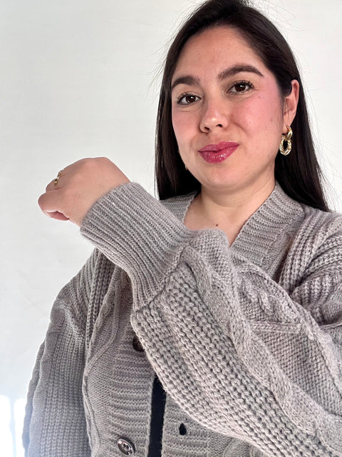 Cardigan Globo Gris