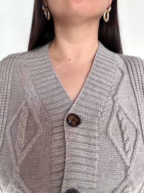 Cardigan Globo Gris