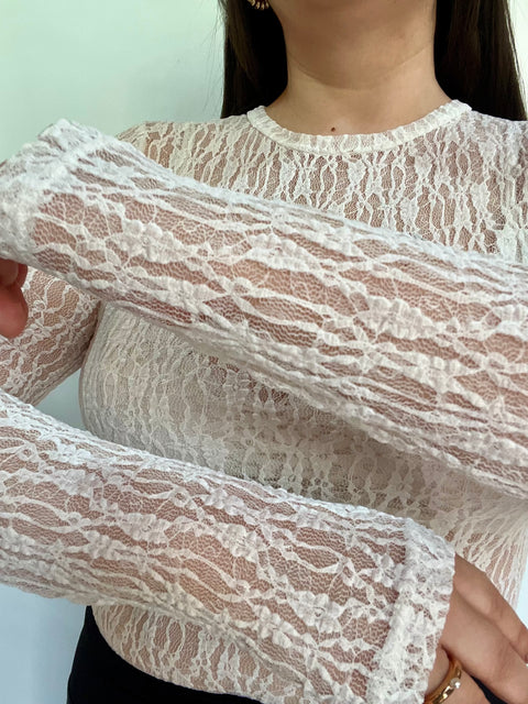 Body Encaje Primavera Blanco
