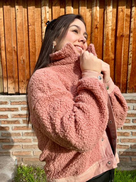 Chaqueta Corderito Palo Rosa