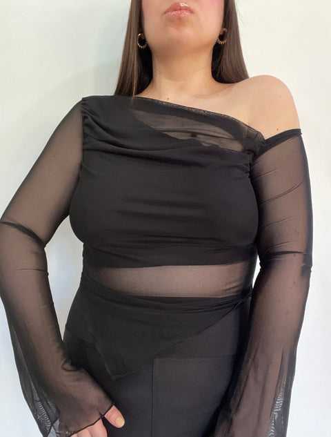 Blusa Asimétrica Negro
