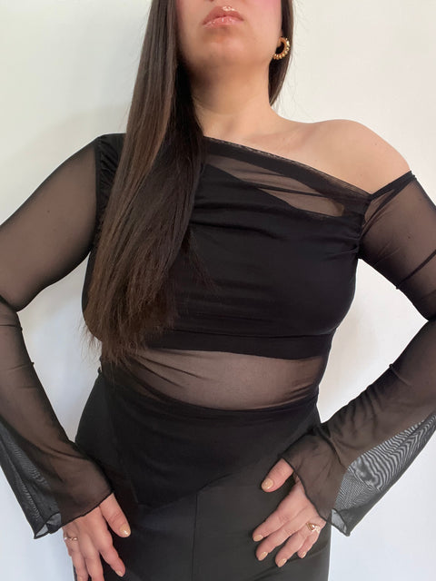 Blusa Asimétrica Negro