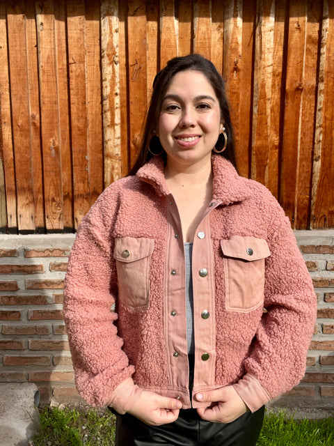 Chaqueta Corderito Palo Rosa