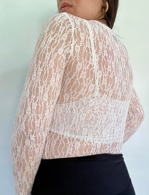 Body Encaje Primavera Blanco