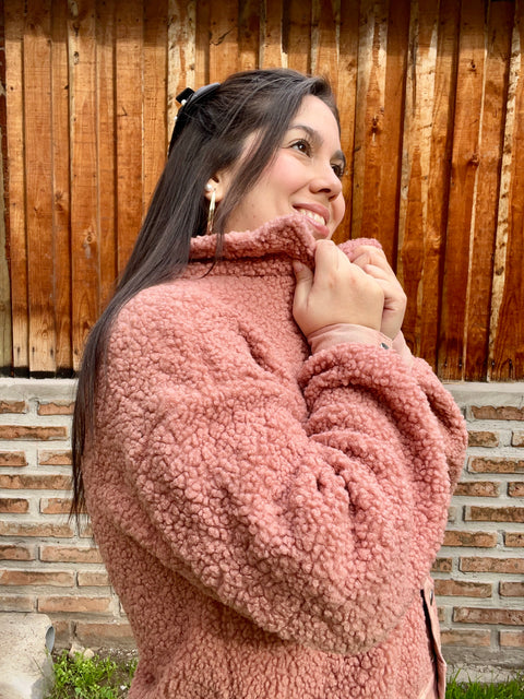 Chaqueta Corderito Palo Rosa