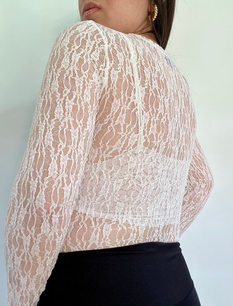Body Encaje Primavera Blanco