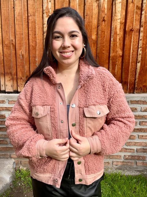 Chaqueta Corderito Palo Rosa