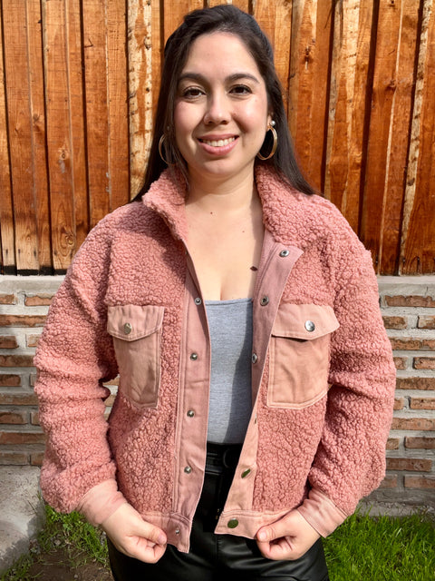 Chaqueta Corderito Palo Rosa