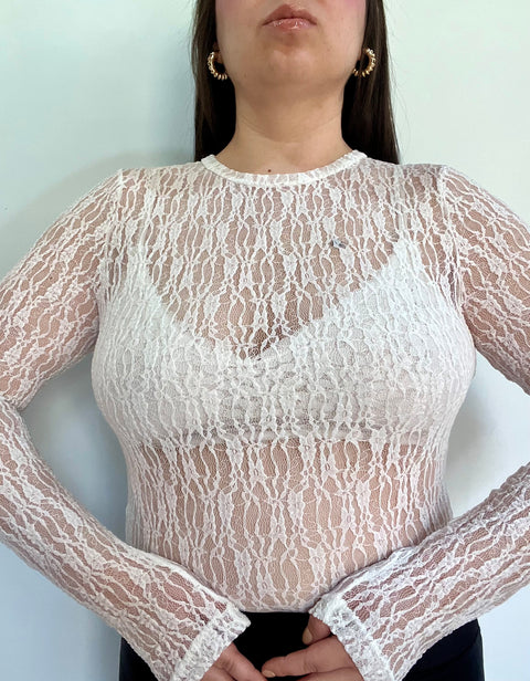Body Encaje Primavera Blanco