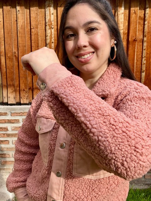 Chaqueta Corderito Palo Rosa