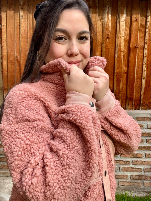 Chaqueta Corderito Palo Rosa