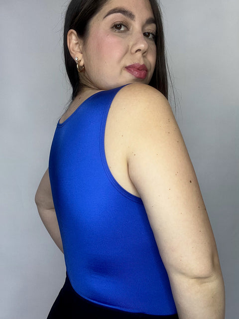 Body Escote V Azul Rey