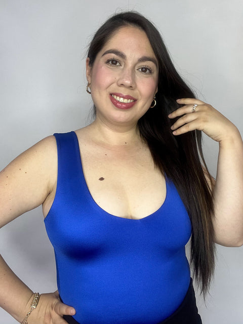 Body Escote V Azul Rey