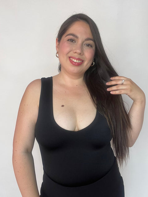Body Escote V Negro