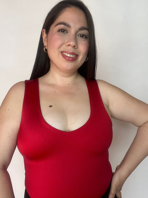 Body Escote V Rojo