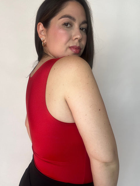 Body Escote V Rojo