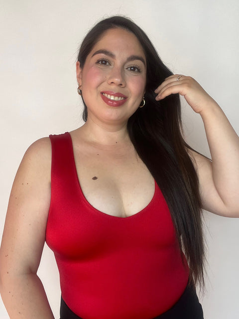 Body Escote V Rojo