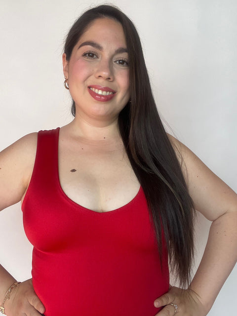 Body Escote V Rojo