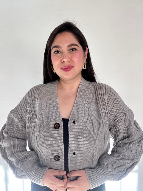Cardigan Globo Gris
