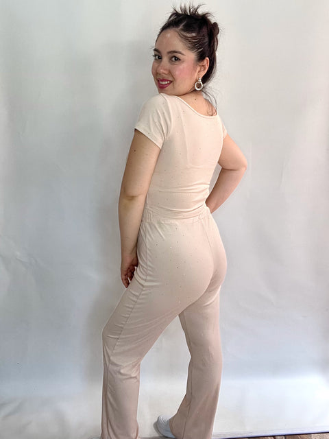 Conjunto Aurora Beige Brillos