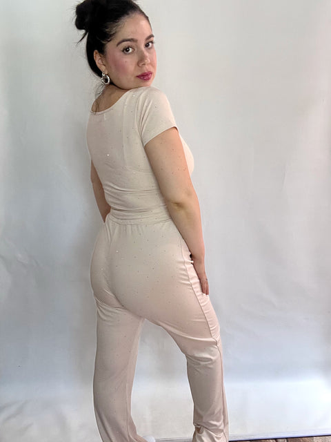 Conjunto Aurora Beige Brillos