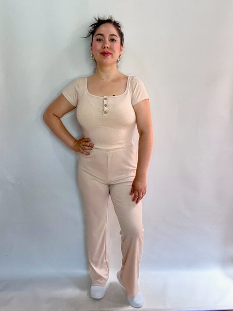 Conjunto Aurora Beige Brillos