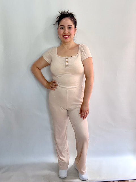 Conjunto Aurora Beige Brillos