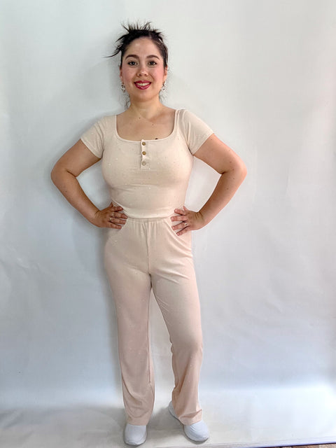 Conjunto Aurora Beige Brillos