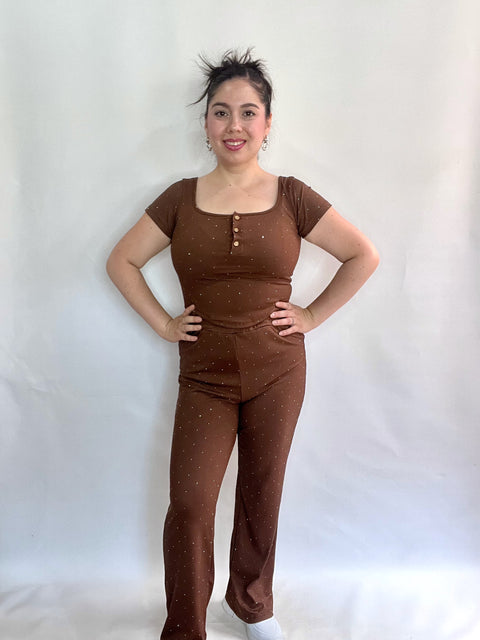 Conjunto Aurora Café Brillos
