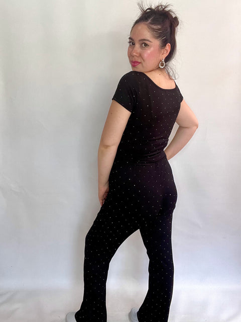 Conjunto Aurora Negro Brillos