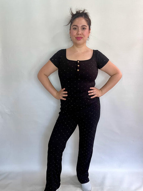 Conjunto Aurora Negro Brillos