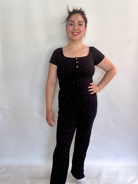 Conjunto Aurora Negro Brillos