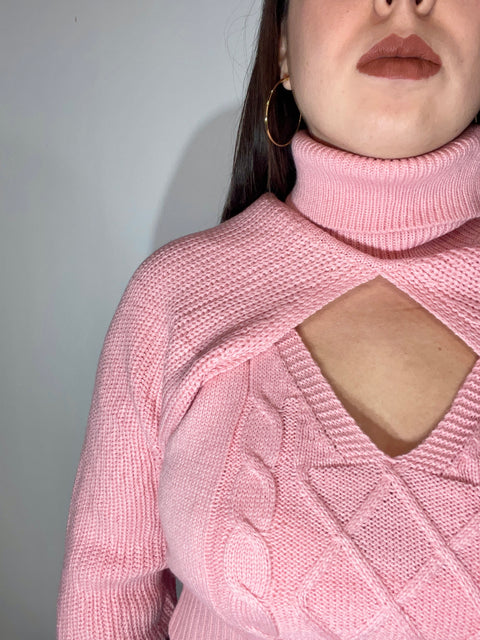 Sweater Manga Top Rosado