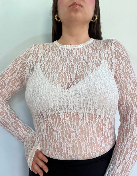 Body Encaje Primavera Blanco