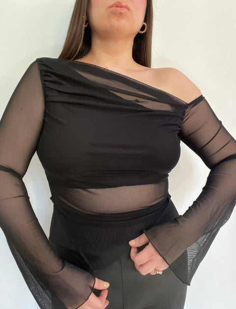 Blusa Asimétrica Negro