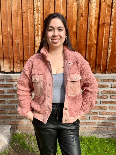 Chaqueta Corderito Palo Rosa
