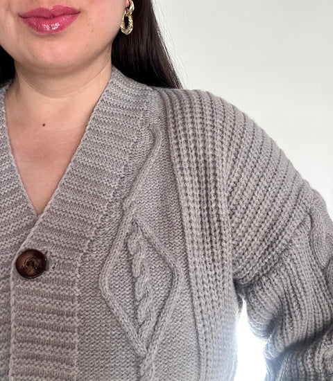 Cardigan Globo Gris
