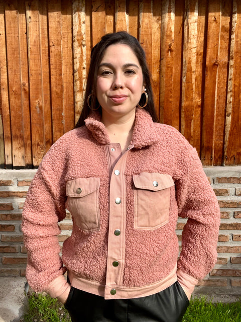 Chaqueta Corderito Palo Rosa