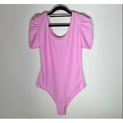 Body Escote U Manga Corta Princesa Rosado
