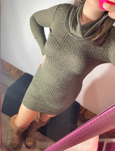Vestido Tortuga Verde Musgo