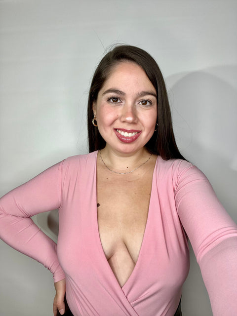Body Escote Cruzado Palo Rosa